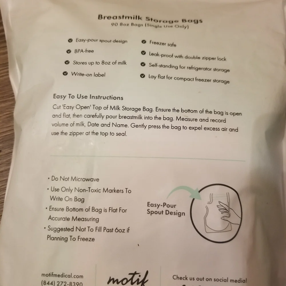 NEW Breastmilk storage bags 90ct.
